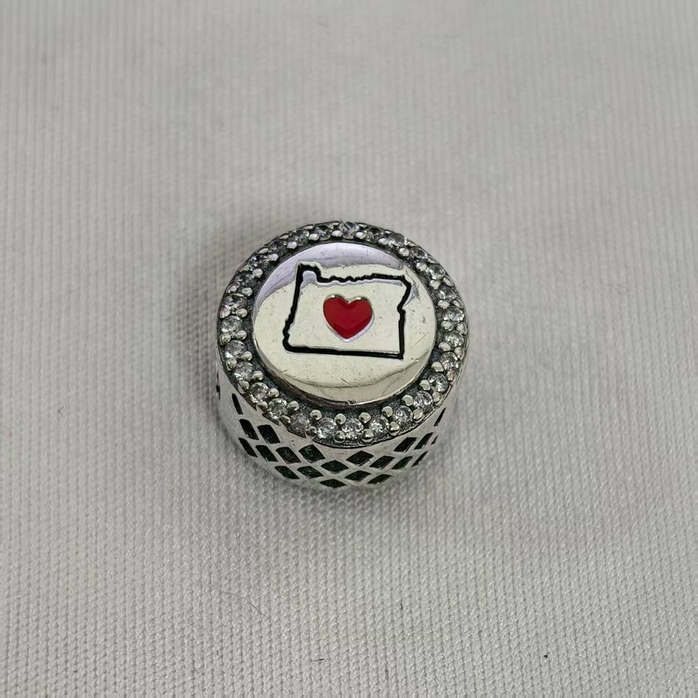 Pandora Oregon Map Exclusive Charm, S925 Silver Jewelry